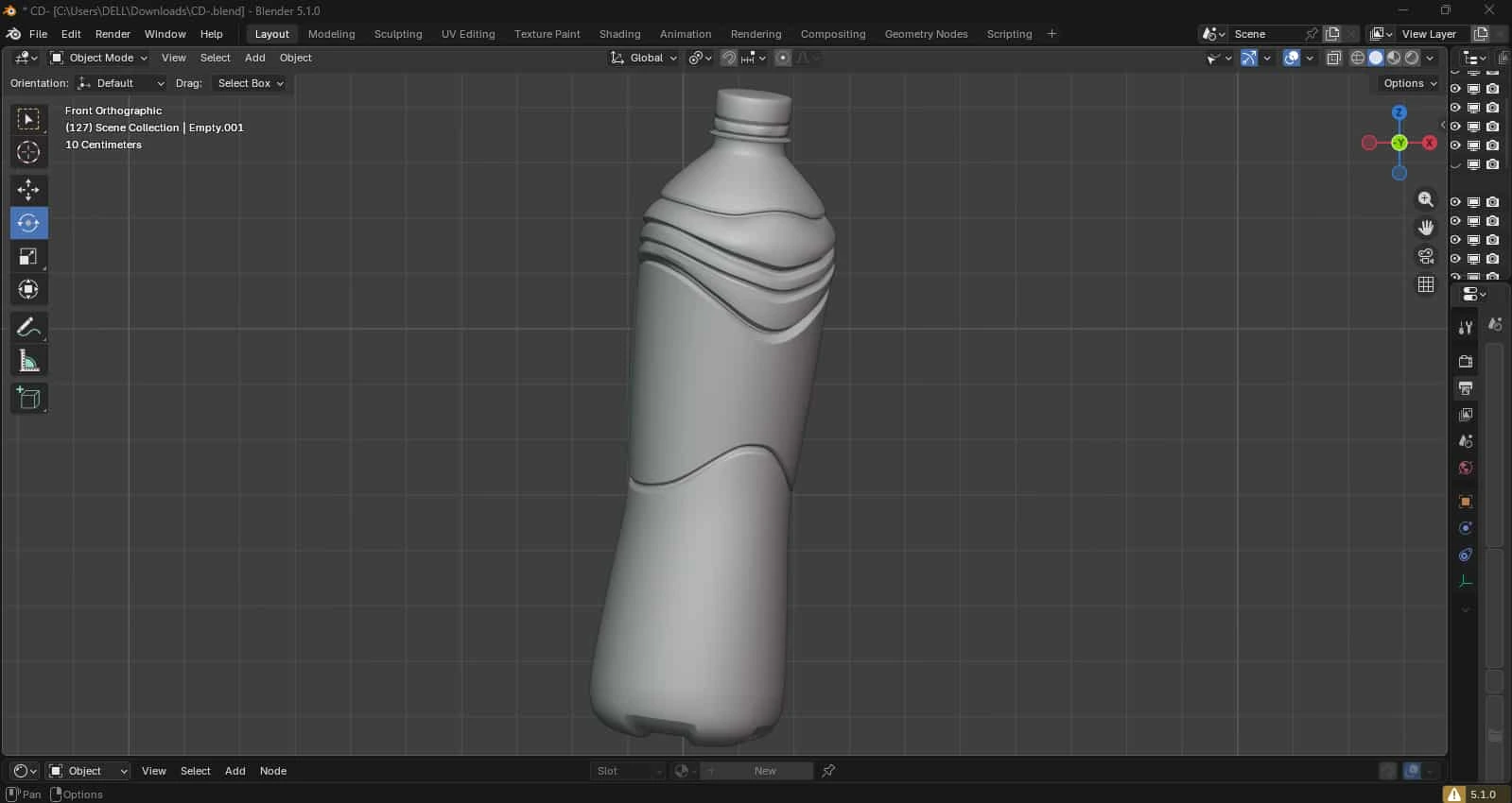 Alpine Spring Water — 3D Product Modeling & Visualization - nivara spring water bottle front mesh model