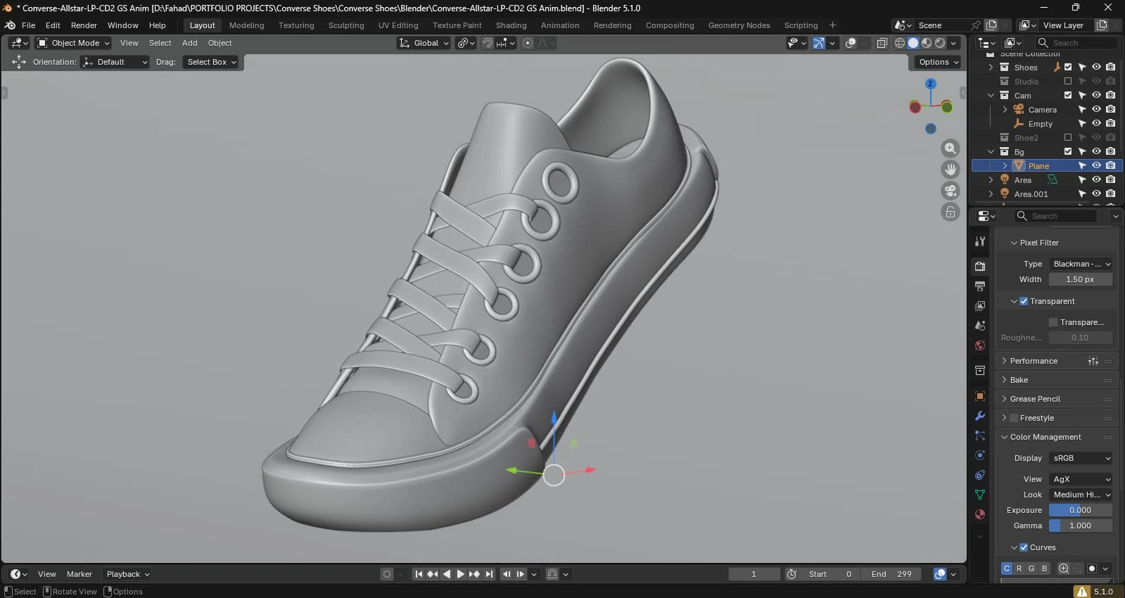 Classic Canvas Sneaker — 3D Product Design - classic canvas sneaker laced mesh viewport