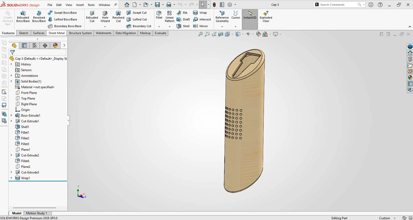 Ergonomic Sliding Bamboo Toothbrush - travel toothbrush cap grip cad model