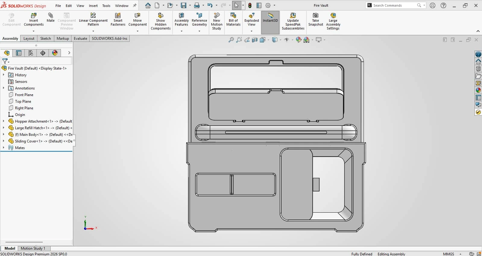 GrillVault FireVault Pod — Modular Lid Design - grillvault firevault pod lid top down cad assembly