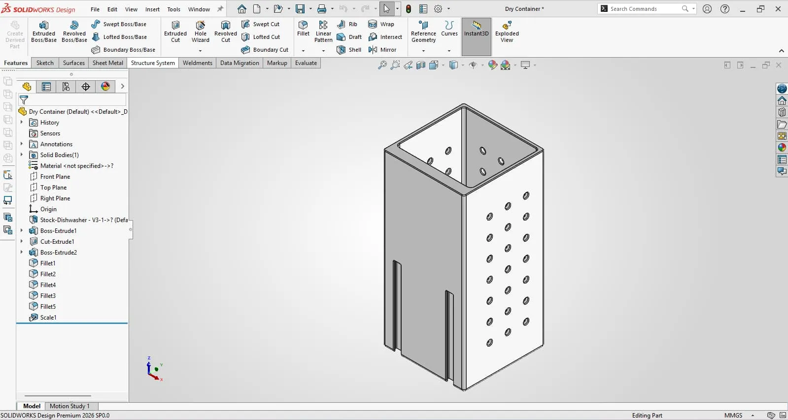 HydroCube — Compact Countertop Dishwasher - hydrocube dishwasher perforated dry container cad