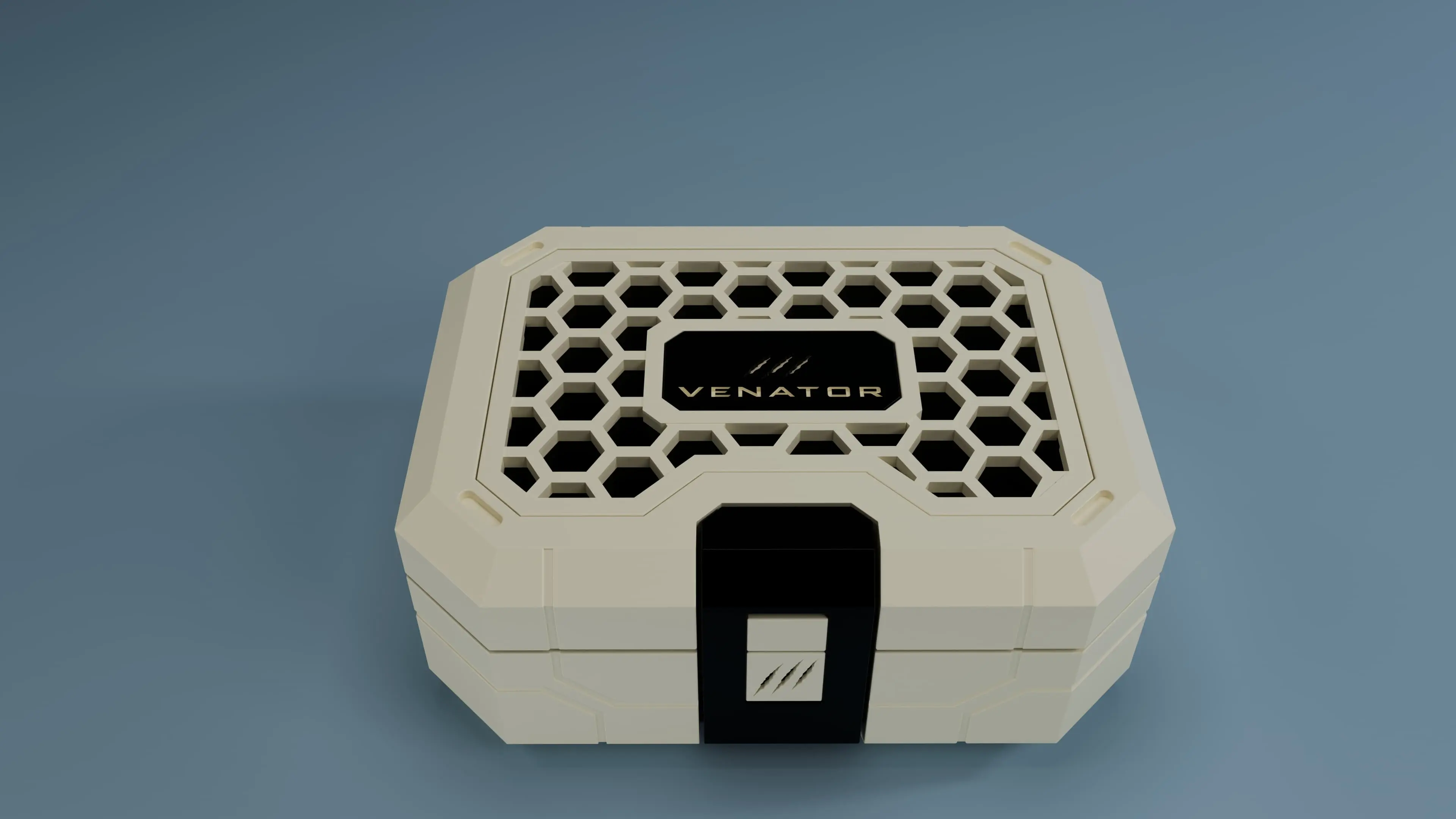 Venator — Ventilated Mouthguard Case - venator mouthguard case honeycomb top front render